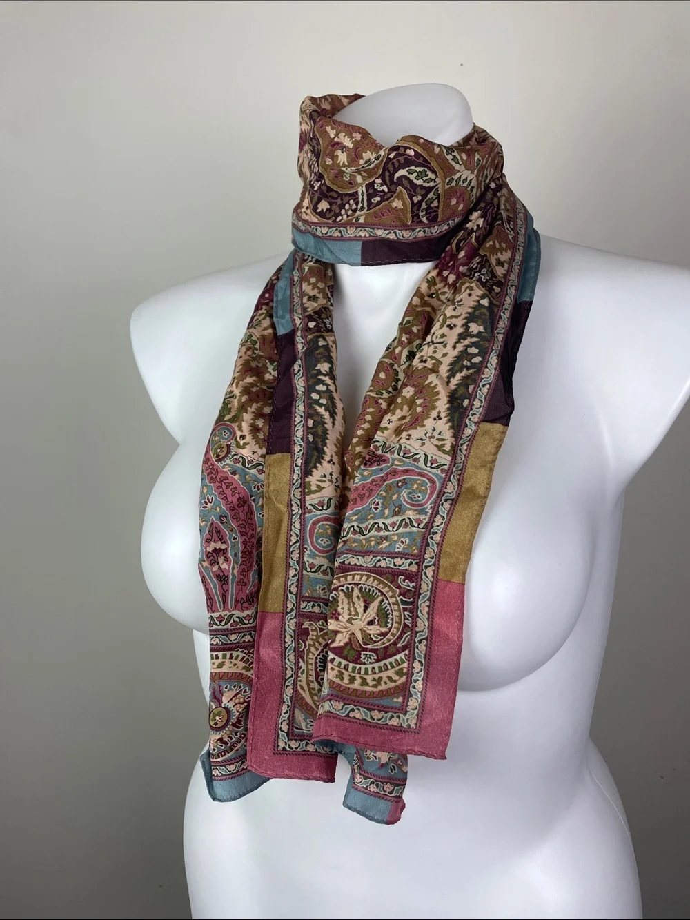 Vintage Rectangular Scarf Multicolor